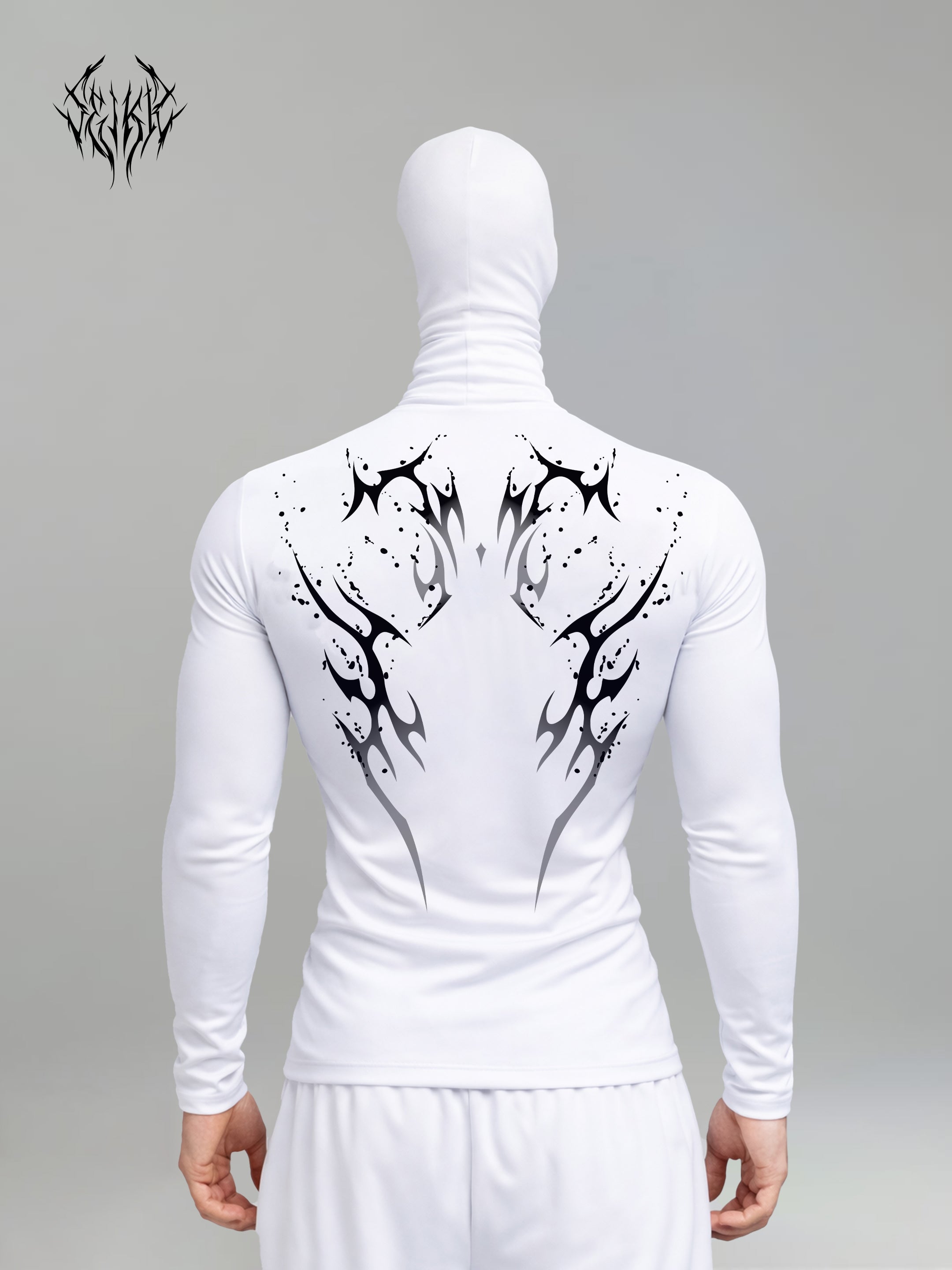 Long Sleeve Compression Shirt - Blood Silver