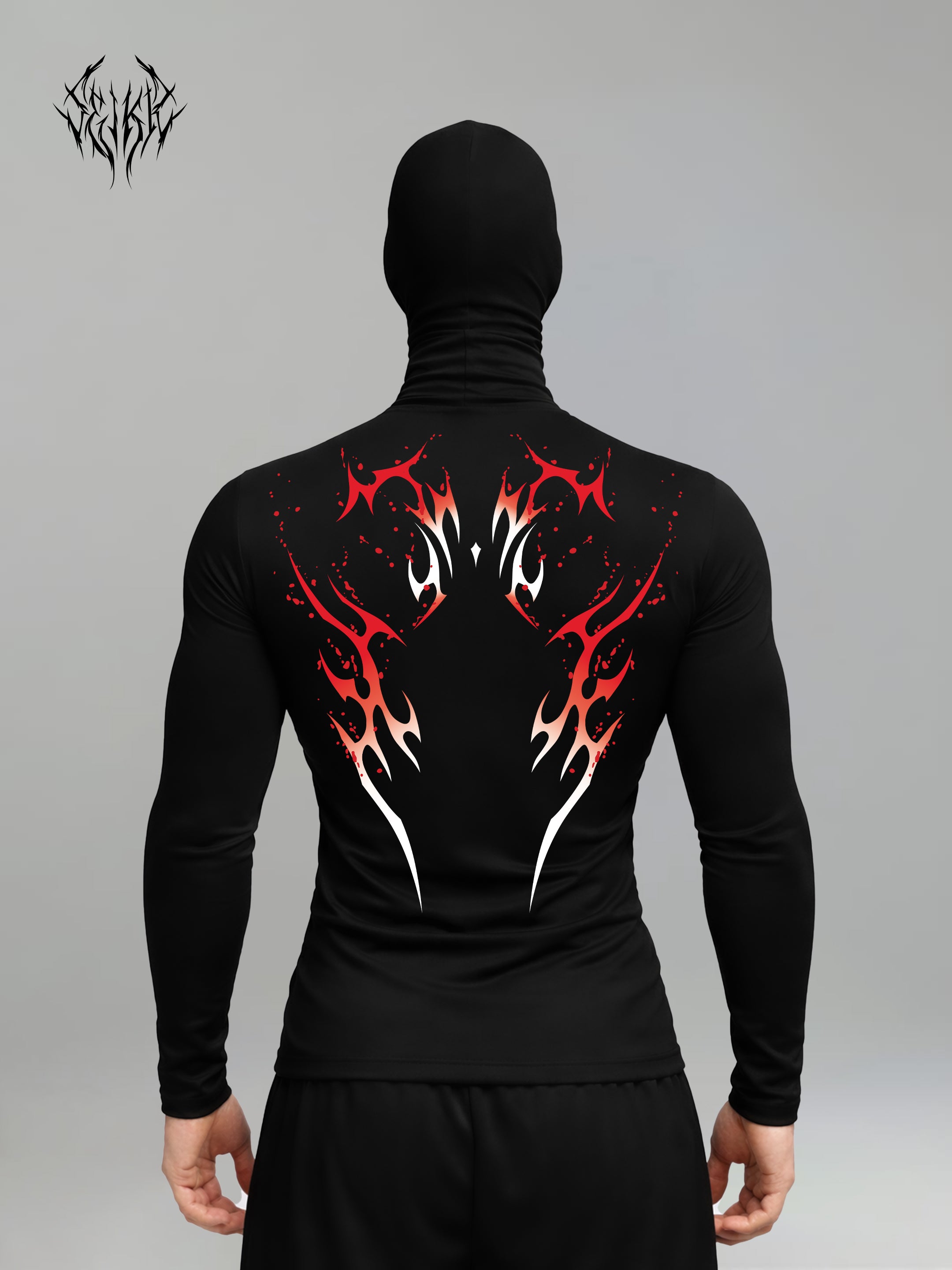 Long Sleeve Compression Shirt - Blood Red