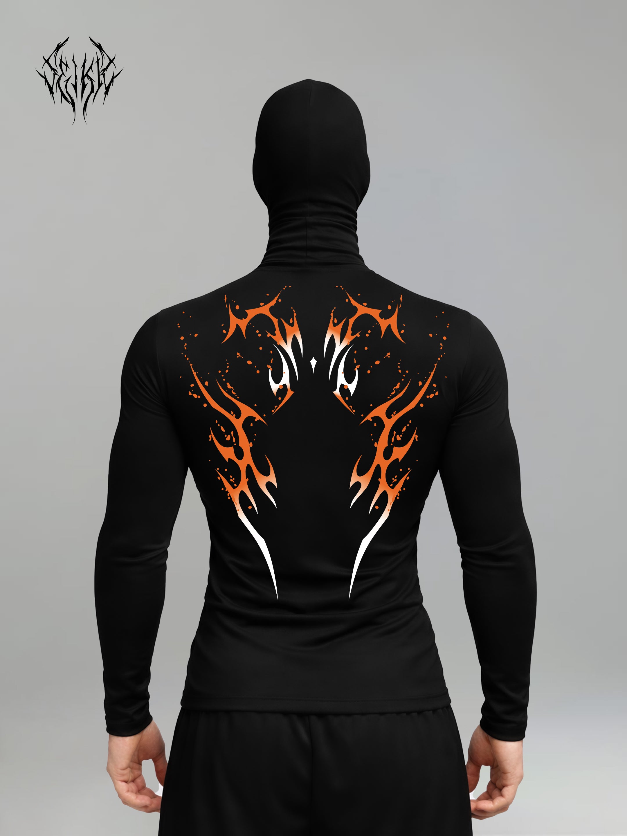 Long Sleeve Compression Shirt - Blood Orange