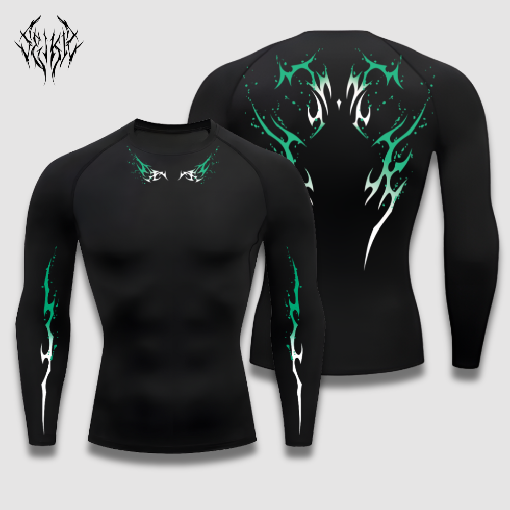 Long Sleeve Compression Shirt - Blood Mint