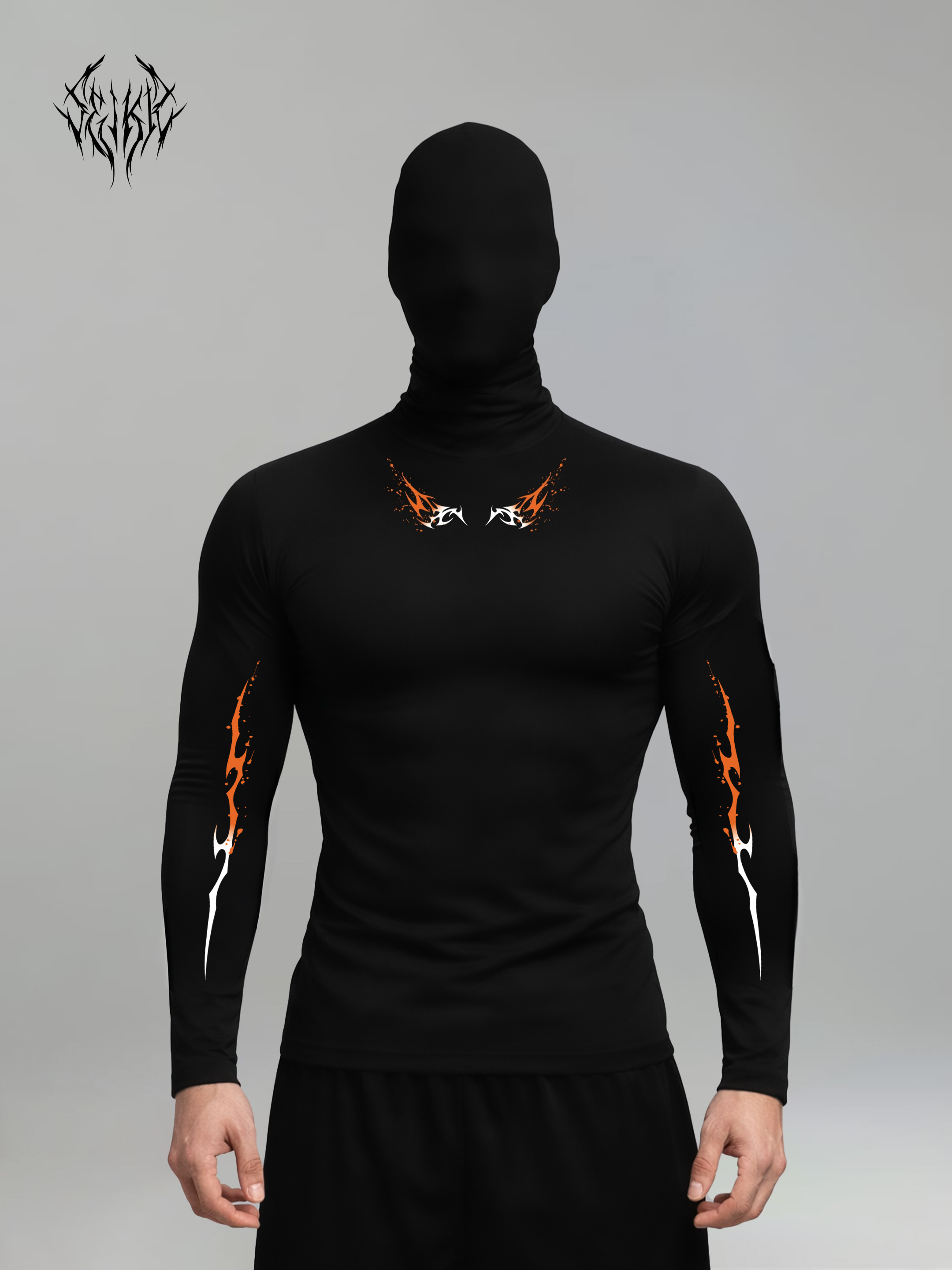 Long Sleeve Compression Shirt - Blood Orange